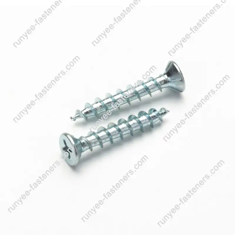 Flat Head Coarse Thread Phillips Window Screw For PVC